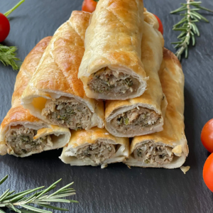 Chicken Seekh Kebab Pastry Roll